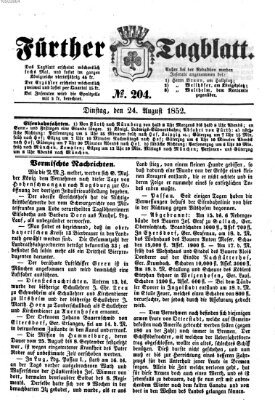 Fürther Tagblatt Dienstag 24. August 1852