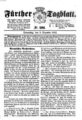 Fürther Tagblatt Donnerstag 9. Dezember 1852