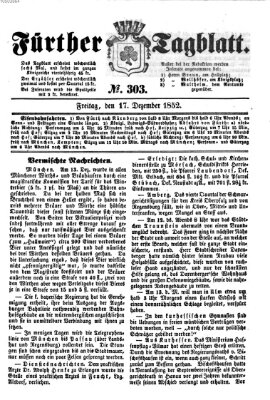 Fürther Tagblatt Freitag 17. Dezember 1852