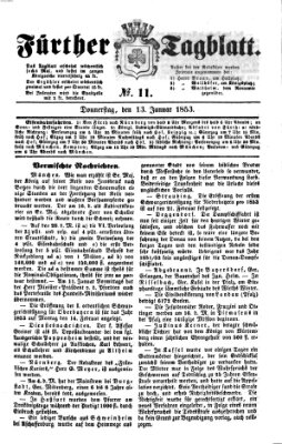 Fürther Tagblatt Donnerstag 13. Januar 1853