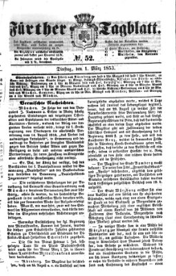 Fürther Tagblatt Dienstag 1. März 1853