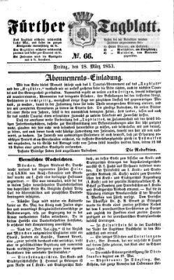 Fürther Tagblatt Freitag 18. März 1853