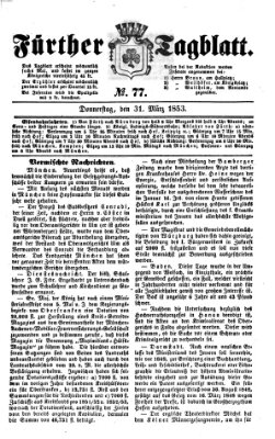 Fürther Tagblatt Donnerstag 31. März 1853