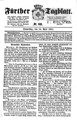 Fürther Tagblatt Donnerstag 14. April 1853