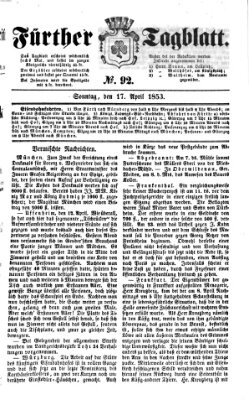 Fürther Tagblatt Sonntag 17. April 1853