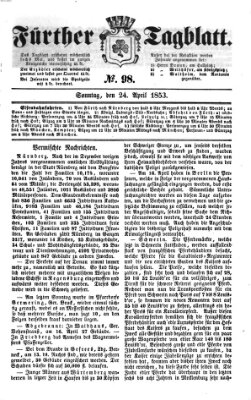 Fürther Tagblatt Sonntag 24. April 1853