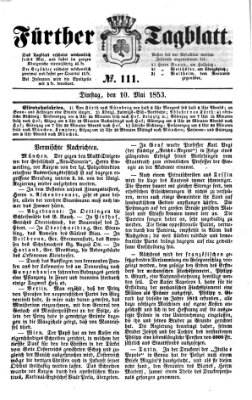 Fürther Tagblatt Dienstag 10. Mai 1853