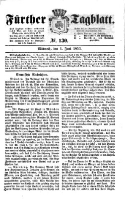 Fürther Tagblatt Mittwoch 1. Juni 1853