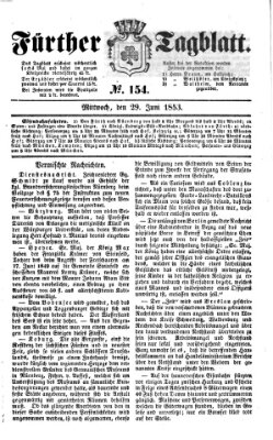 Fürther Tagblatt Mittwoch 29. Juni 1853