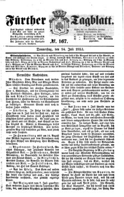 Fürther Tagblatt Donnerstag 14. Juli 1853