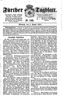 Fürther Tagblatt Mittwoch 3. August 1853