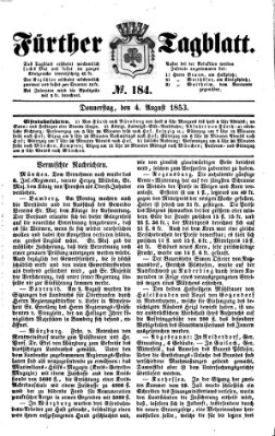 Fürther Tagblatt Donnerstag 4. August 1853