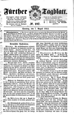 Fürther Tagblatt Sonntag 7. August 1853