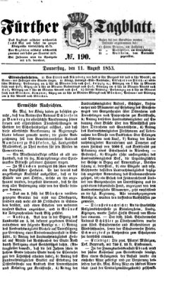 Fürther Tagblatt Donnerstag 11. August 1853