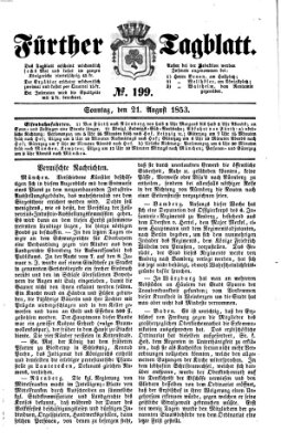 Fürther Tagblatt Sonntag 21. August 1853