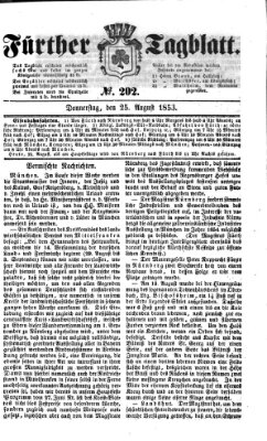 Fürther Tagblatt Donnerstag 25. August 1853