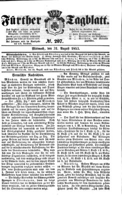 Fürther Tagblatt Mittwoch 31. August 1853