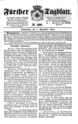 Fürther Tagblatt Donnerstag 1. September 1853