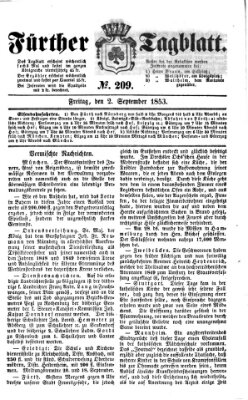 Fürther Tagblatt Freitag 2. September 1853