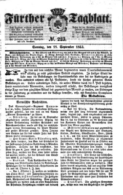 Fürther Tagblatt Sonntag 18. September 1853