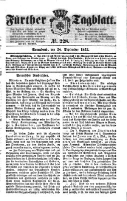 Fürther Tagblatt Samstag 24. September 1853