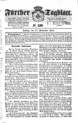 Fürther Tagblatt Dienstag 27. September 1853