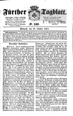 Fürther Tagblatt Mittwoch 19. Oktober 1853