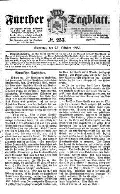 Fürther Tagblatt Sonntag 23. Oktober 1853