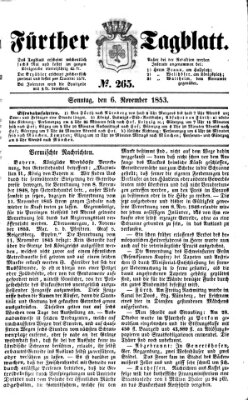 Fürther Tagblatt Sonntag 6. November 1853