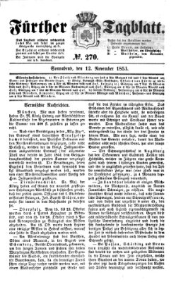 Fürther Tagblatt Samstag 12. November 1853