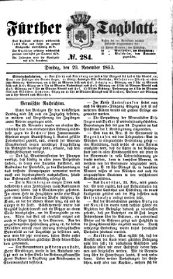 Fürther Tagblatt Dienstag 29. November 1853