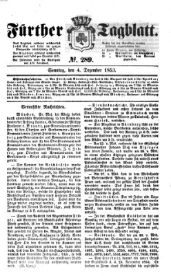 Fürther Tagblatt Sonntag 4. Dezember 1853