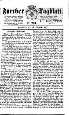 Fürther Tagblatt Samstag 10. Dezember 1853