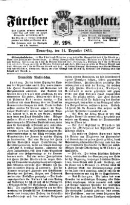 Fürther Tagblatt Mittwoch 14. Dezember 1853