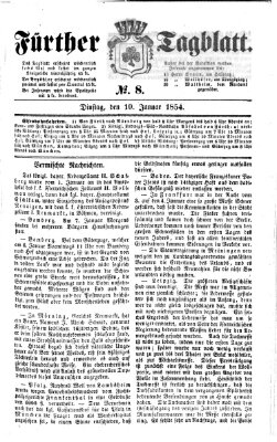 Fürther Tagblatt Dienstag 10. Januar 1854