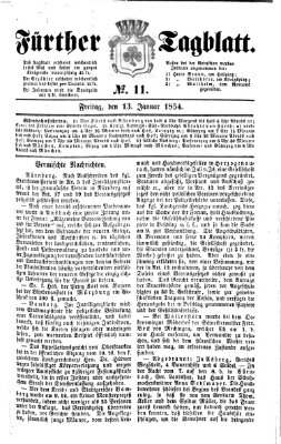 Fürther Tagblatt Freitag 13. Januar 1854