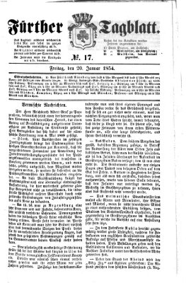 Fürther Tagblatt Freitag 20. Januar 1854