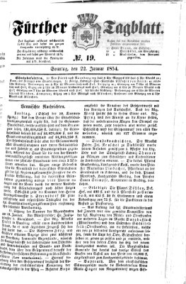 Fürther Tagblatt Sonntag 22. Januar 1854