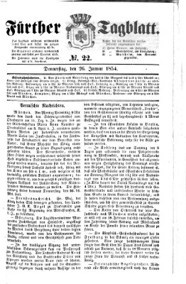 Fürther Tagblatt Donnerstag 26. Januar 1854