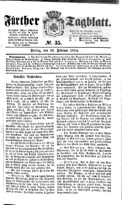 Fürther Tagblatt Freitag 10. Februar 1854