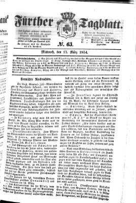 Fürther Tagblatt Mittwoch 15. März 1854