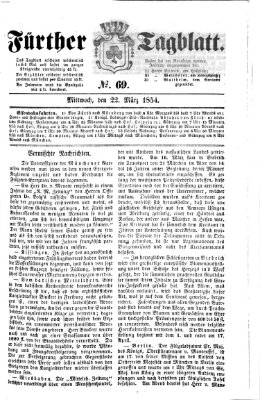 Fürther Tagblatt Mittwoch 22. März 1854