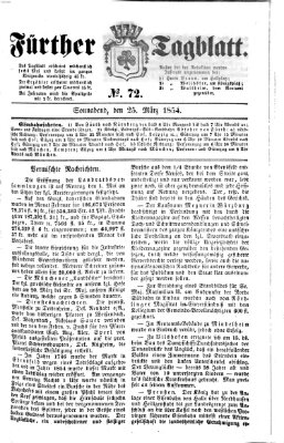 Fürther Tagblatt Samstag 25. März 1854