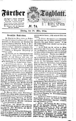 Fürther Tagblatt Dienstag 28. März 1854