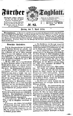 Fürther Tagblatt Freitag 7. April 1854