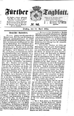 Fürther Tagblatt Dienstag 11. April 1854