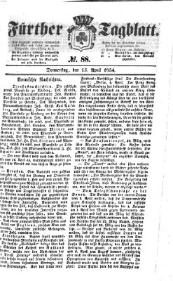 Fürther Tagblatt Donnerstag 13. April 1854