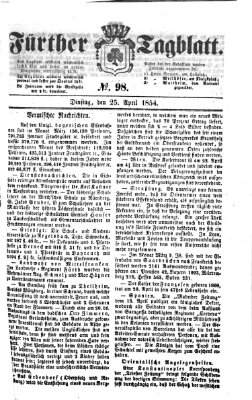 Fürther Tagblatt Dienstag 25. April 1854