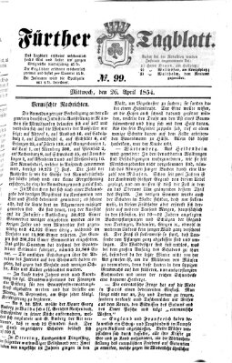 Fürther Tagblatt Mittwoch 26. April 1854