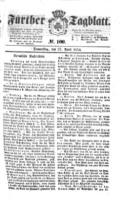 Fürther Tagblatt Donnerstag 27. April 1854